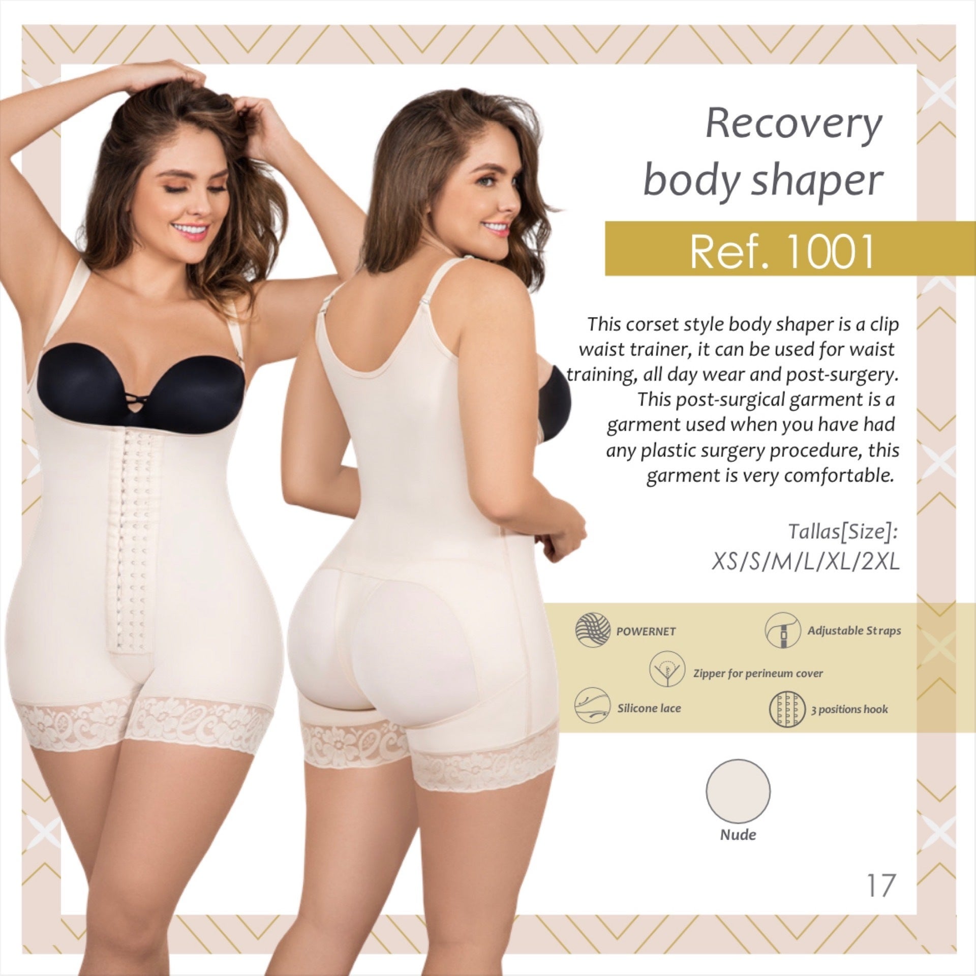 1001 SILHOUETTE & CURVES RECOVERY BODY SHAPER.